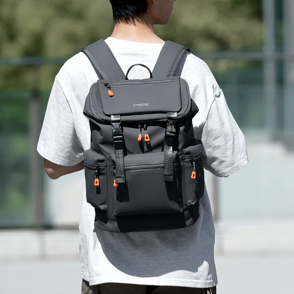 sac à dos de mode pour hommes, sac d'ordinateur de grande capacité, sac à dos de voyage en plein air en tissu résistant à l'usure