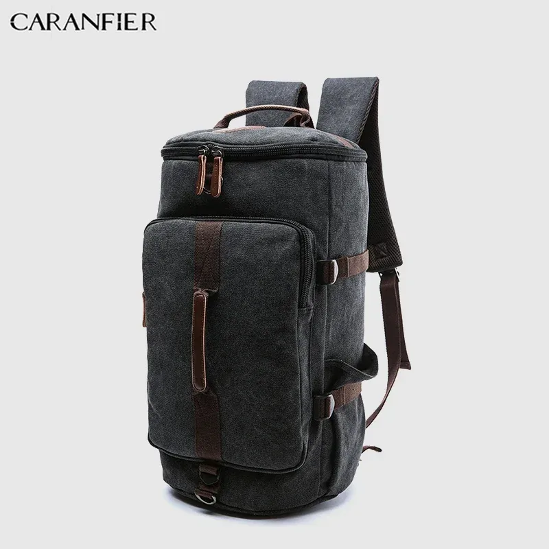 caranfier sacs de voyage pour hommes sacs à main de week-end en toile multifonctionnels unisexe grande capacité sac à dos extérieur paquets de bagages sacs