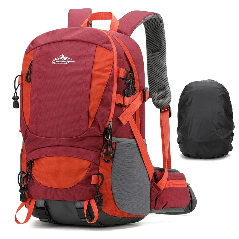 Sac à dos de voyage léger et imperméable, sac à dos de camping étanche, adapté à la randonnée, livré avec une housse imperméable