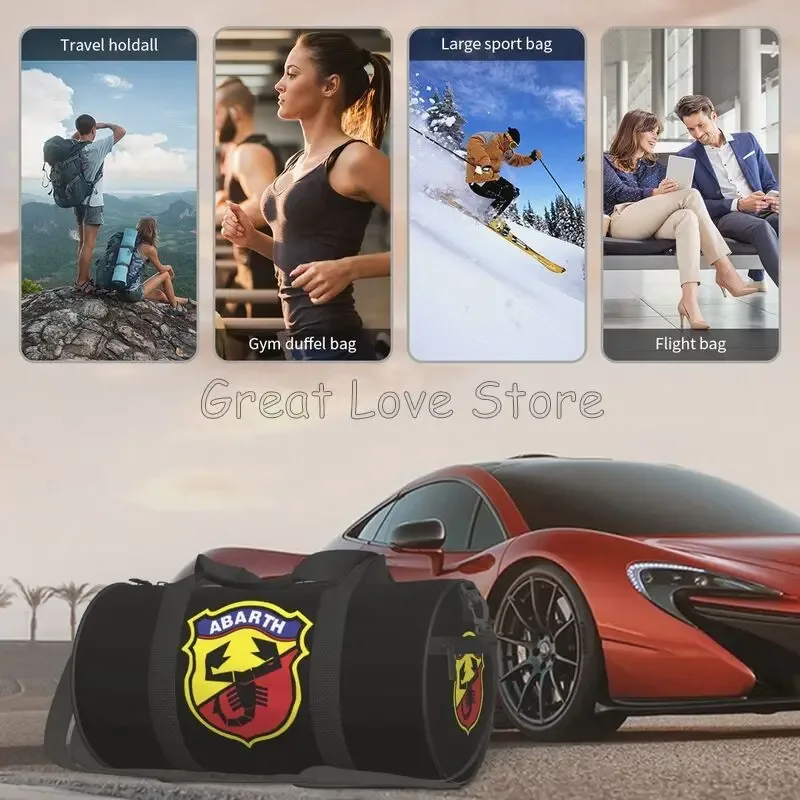 abarth c – sac de sport cool pour hommes, sac à main imprimé oxford de grande capacité, sacs de voyage en plein air, sacs de fitness