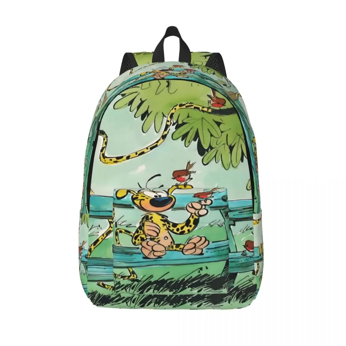 sac à dos en toile de bain familial marsupilami personnalisé pour femmes et hommes, sac à livres décontracté pour l'école et l'université, sacs de personnages de dessins animés