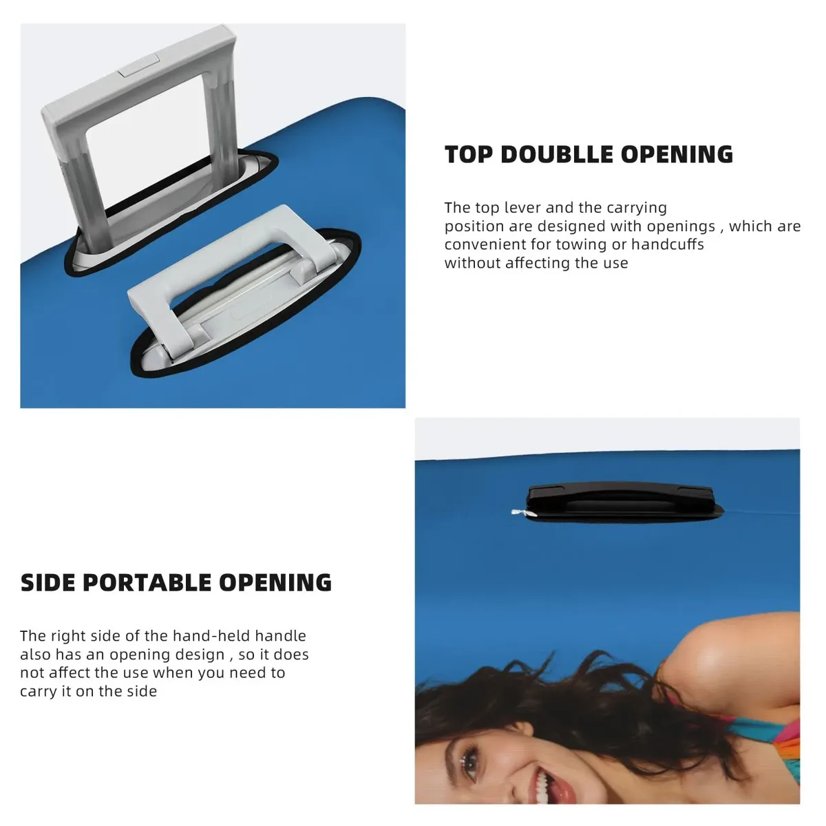 housse de protection pour bagages personnalisable avec texte, élastique, avec votre design, pour valises de voyage de 18 à 32 pouces