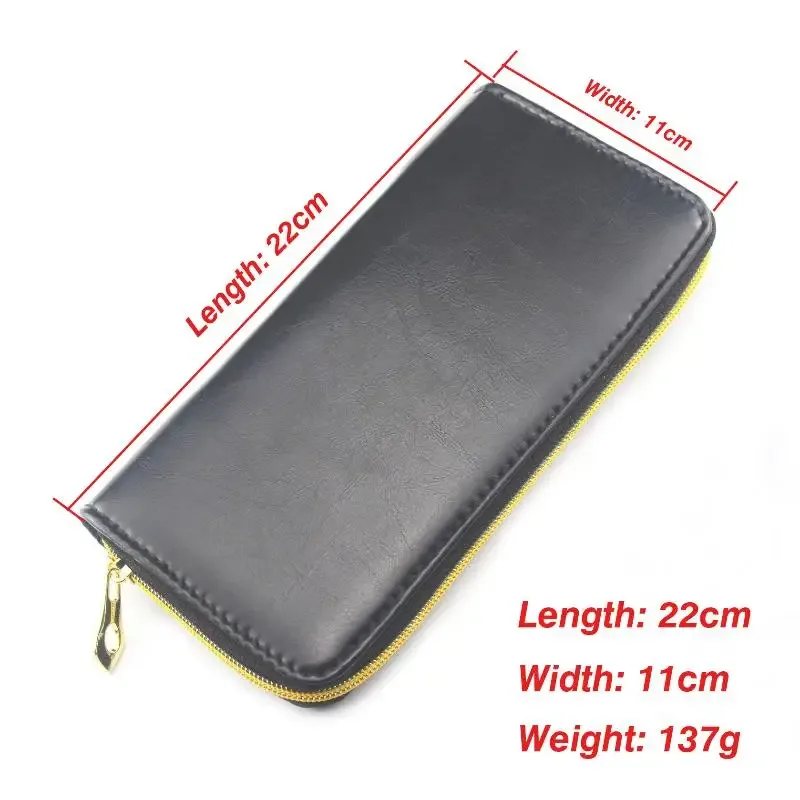 sac de rangement pour ciseaux de coiffure en cuir pu antichoc avec fermeture éclair, pochette portable pour salon de coiffure, accessoire unitaire.
