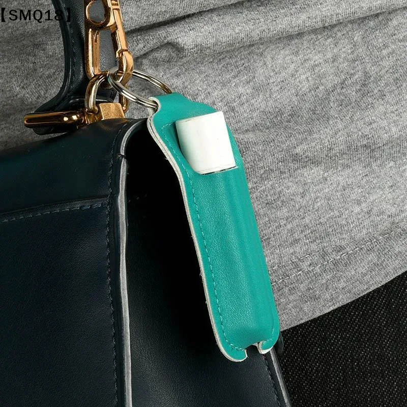 pochette en cuir pu pour baume à lèvres, porte-clés, étui portable pour rouge à lèvres et brillant à lèvres, housse de protection pour flacon de baume à lèvres, porte-clés 【smq】