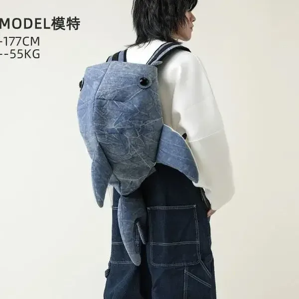 sac à dos en forme de requin baleine, sac de voyage durable de grande capacité pour femmes et hommes, mignon sac à dos de dessin animé de rue en plein air, cartable d'étudiant