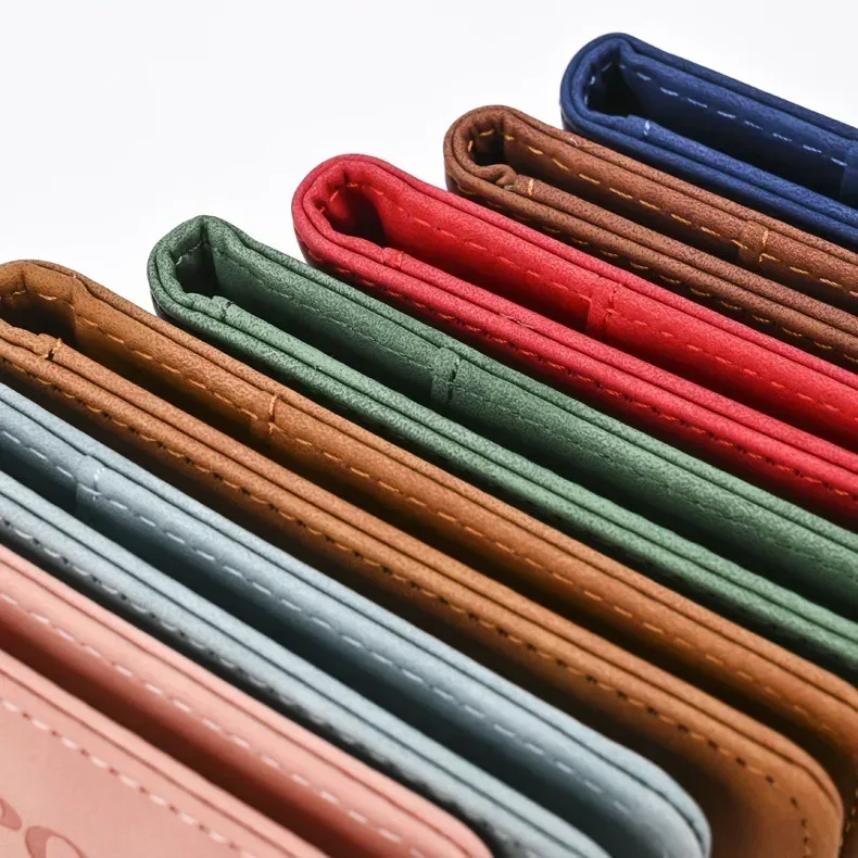 porte-passeport de voyage en cuir pu pour hommes et femmes, 10 couleurs, avec porte-cartes de crédit et étui de protection pour billets.