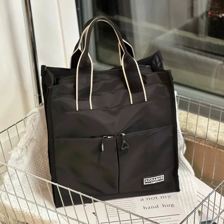 sac de rangement multifonctionnel à poignée avec plusieurs poches, sac à dos grande capacité pour étudiants, sac à lunch, sac pour fournitures de maman