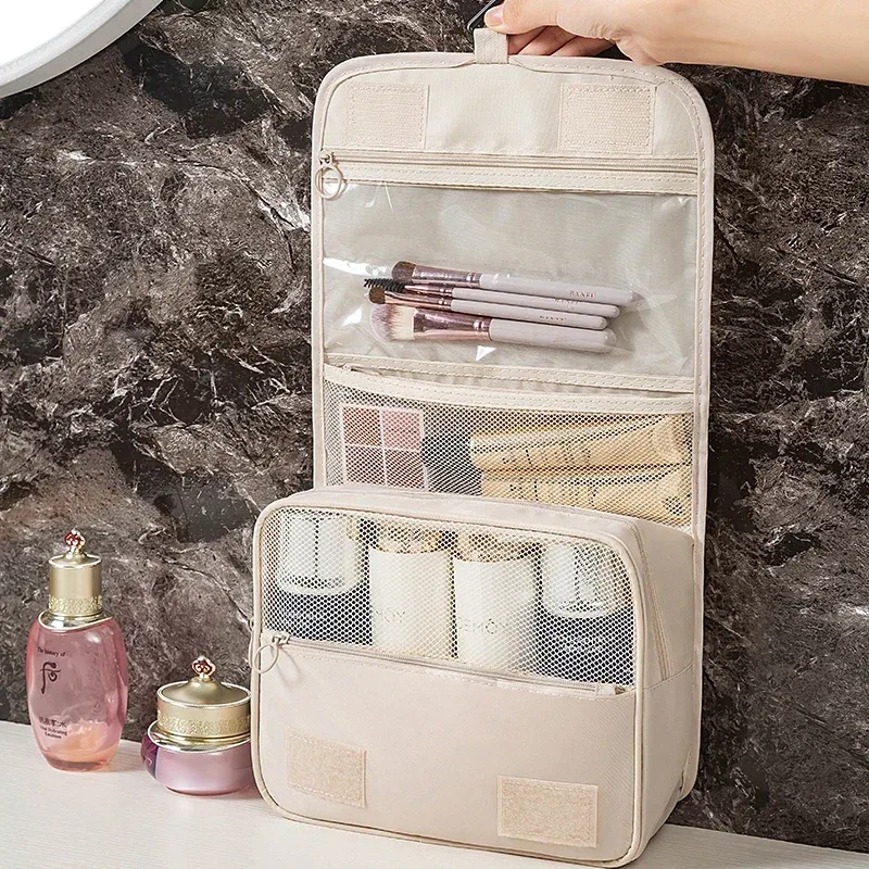 sac de rangement multifonctionnel pour cosmétiques avec crochet de voyage