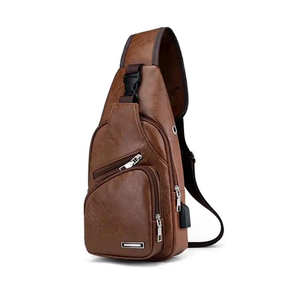 sac de poitrine de chargement usb pour hommes, sac à bandoulière de voyage, sac de messager masculin, sac de poitrine en cuir, sac à bandoulière de randonnée, p7i1