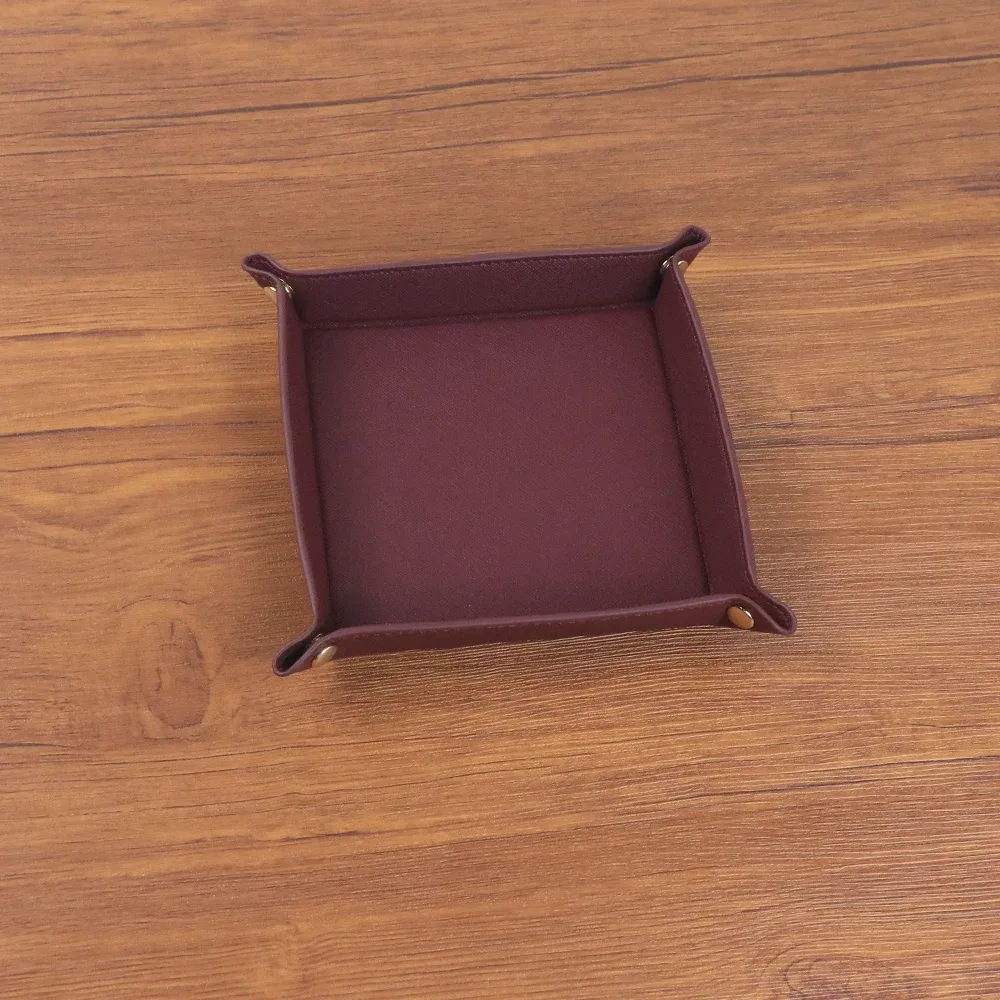 ensemble de boîtes de rangement en cuir pu personnalisables, organiseur de rangement pour la maison, clés, cosmétiques, bijoux, plateau de rangement de petite taille