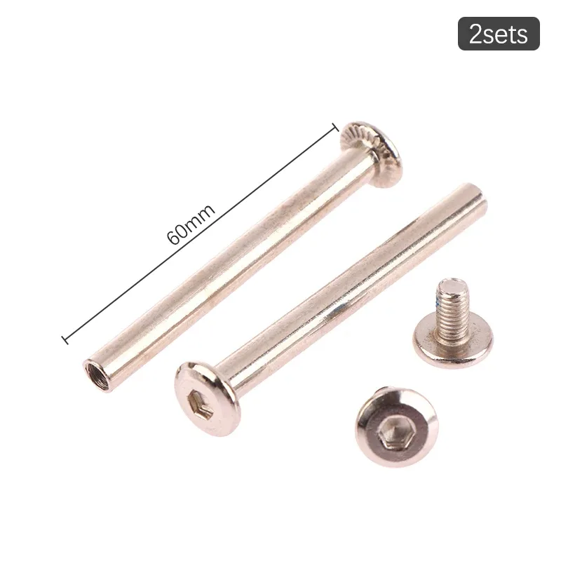 2 jeux de boulons de fixation pour roues de bagages, vis 6*33-60mm, pièces de rechange pour valises de voyage