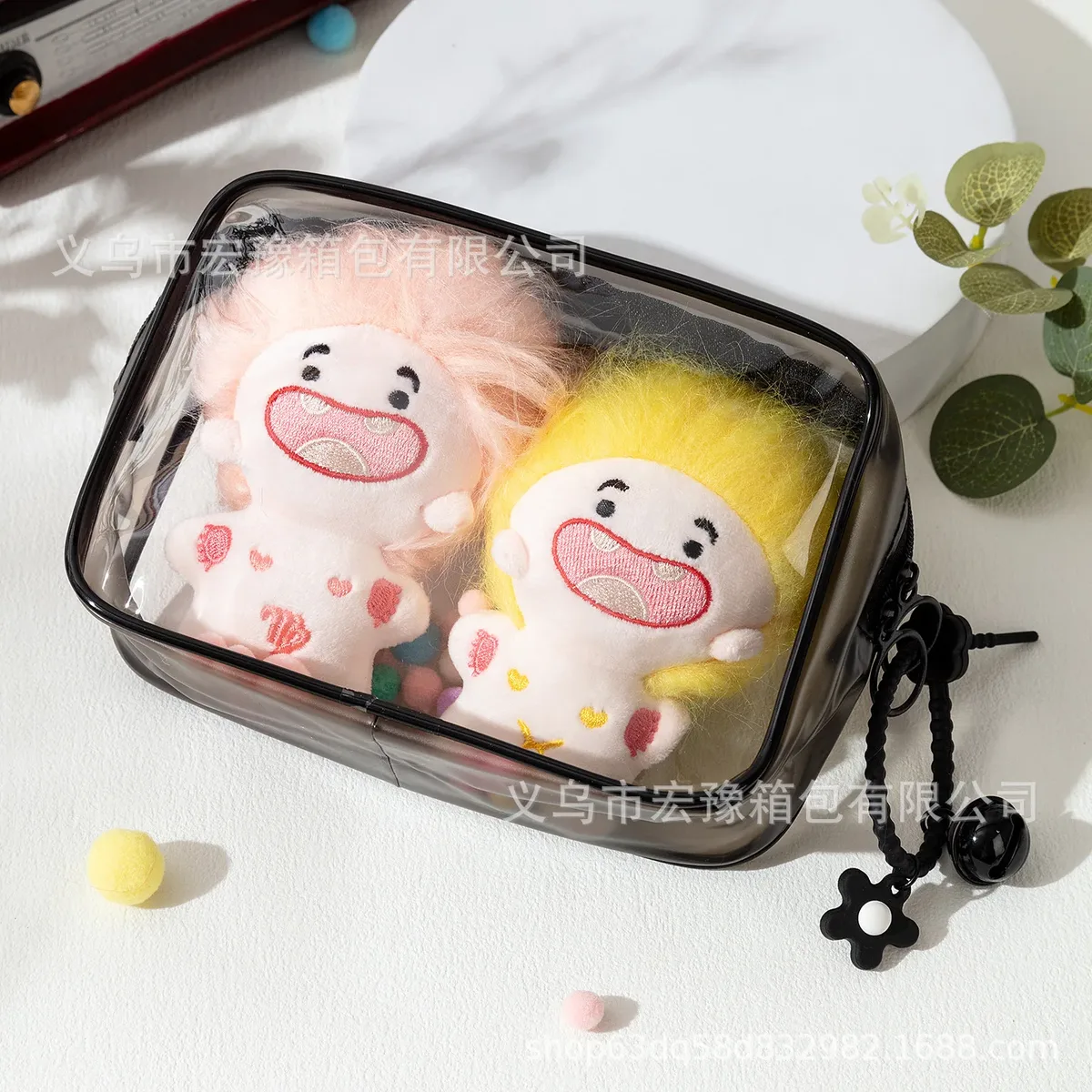 étui de protection en coton épais labubu pour poupée, anti-poussière, transparent, sac de transport pour poupée, sac de rangement pour poupées