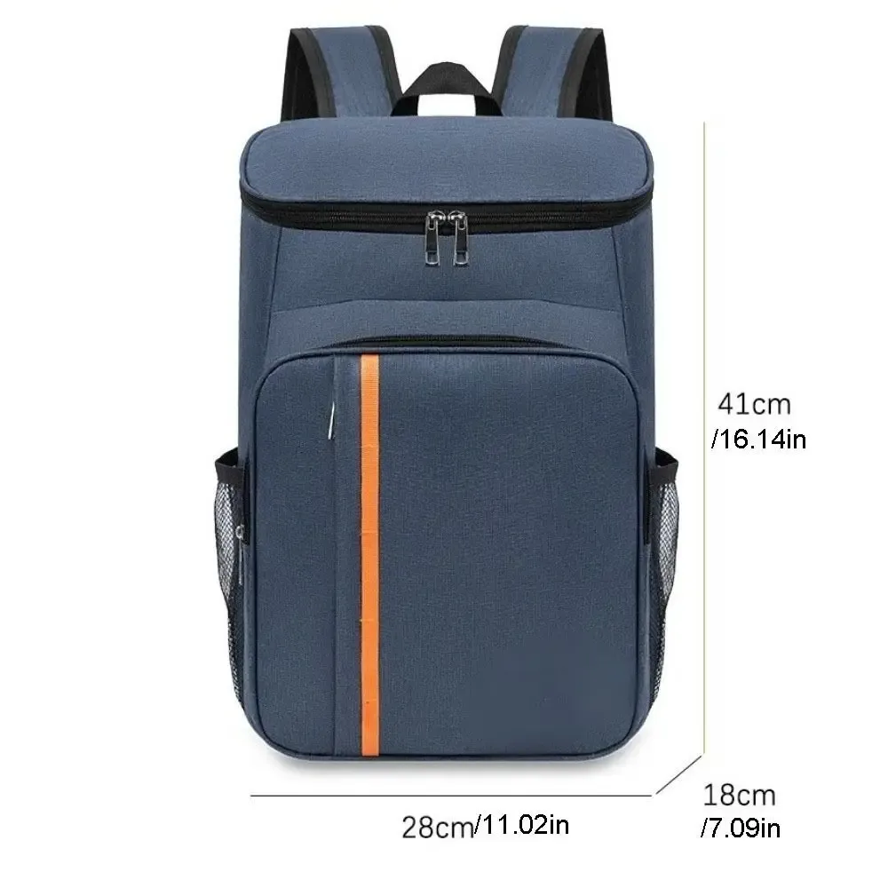 sac à dos isotherme double épaule en oxford, sac repas thermique portable, sac isotherme épais et tendance de grande capacité