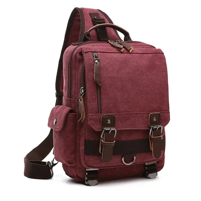 sac à dos en toile pour homme et femme, sacoche de voyage multifonctionnelle