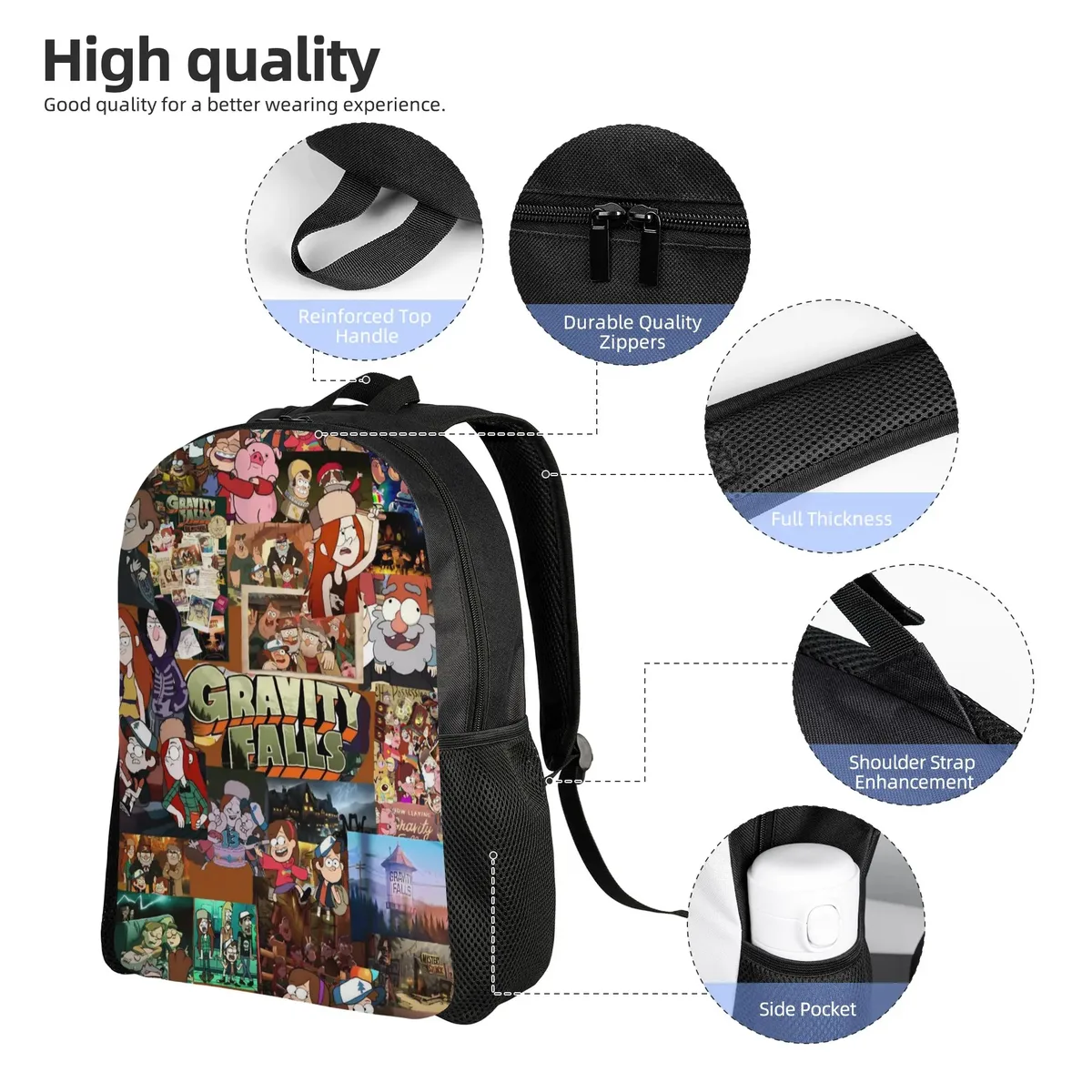 sac à dos g-gravity falls pour enfants, sacs à dos pour l'école maternelle et la maternelle, sacs pour filles et garçons