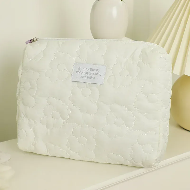 trousse de maquillage à motif floral pour femme, trousse à cosmétiques, trousse de toilette, trousse à fermeture éclair, trousse de voyage pour poudres lavantes, trousse de maquillage pour femme