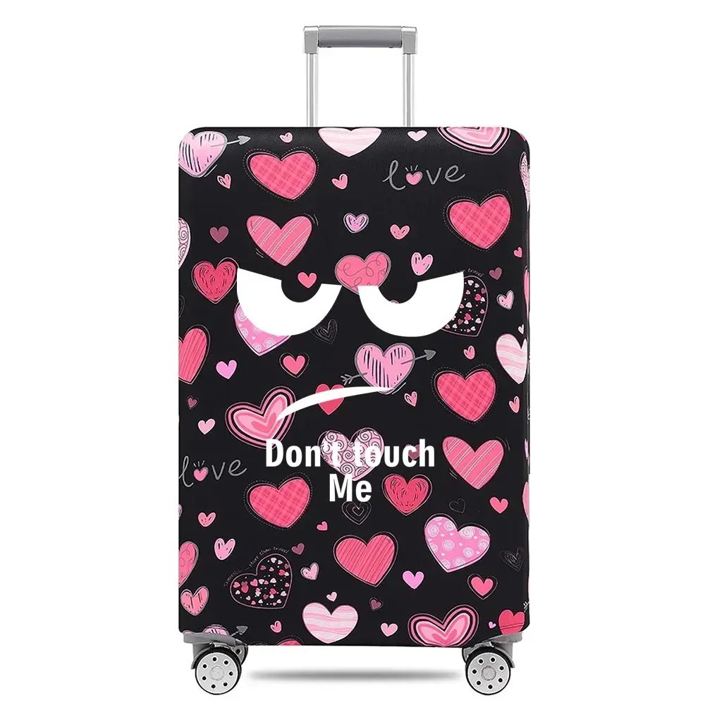 housse de protection pour bagages imprimé don't touch me, pour valise de 18 à 32 pouces, housse en tissu extensible, housse de chariot, accessoires de voyage