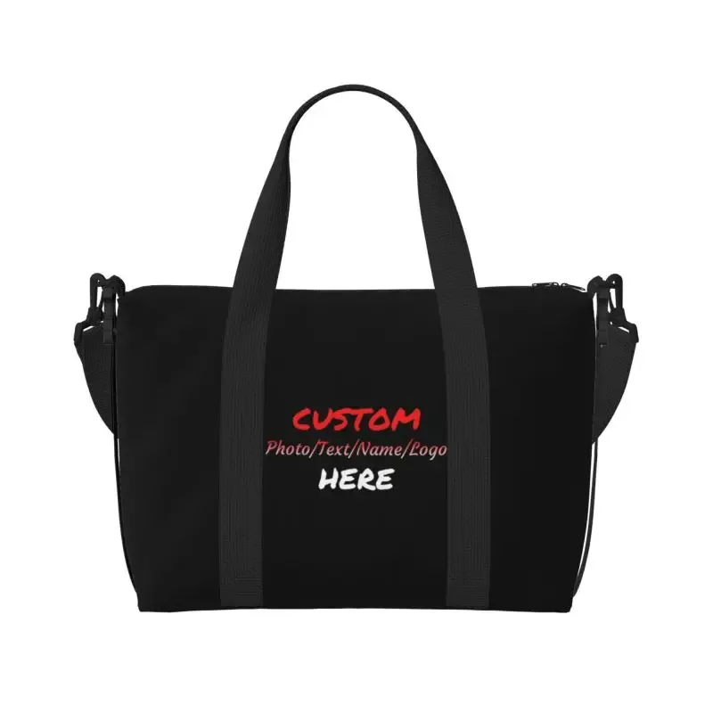 personnalisez votre conception texte photo impression sacs de sport personnalisé durable week-end sac de nuit pour femmes hommes voyage sac de bagage
