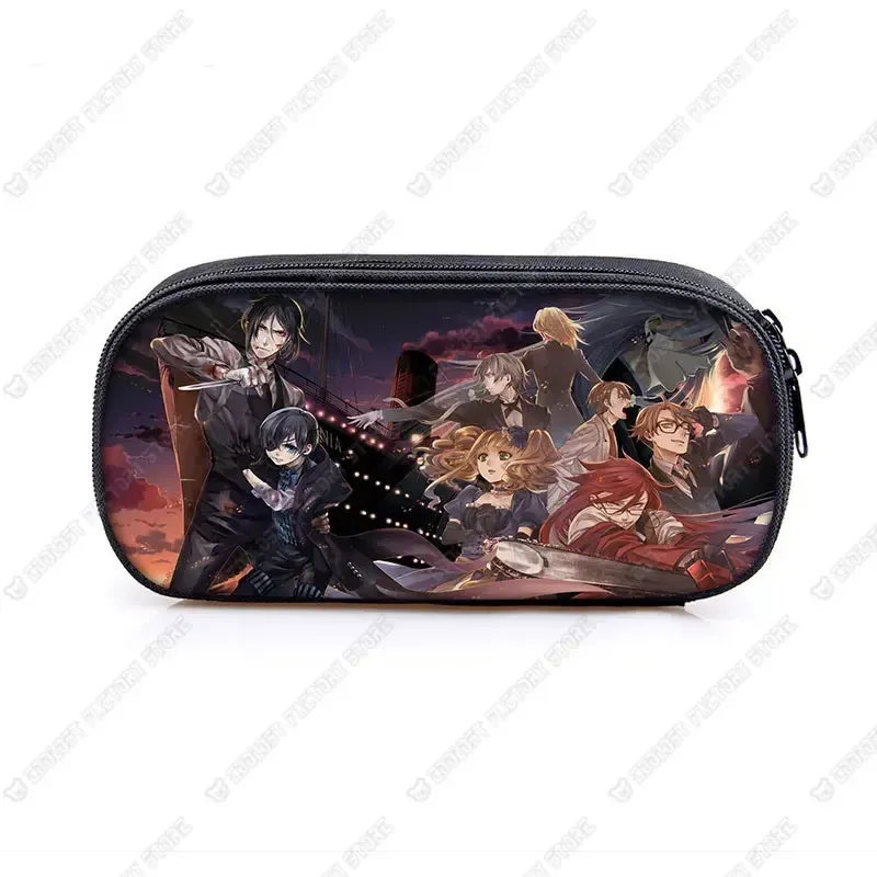 trousse à cosmétiques anime black butler, sac à crayons, sacs de papeterie pour garçons et filles, porte-crayons pour enfants, fournitures scolaires