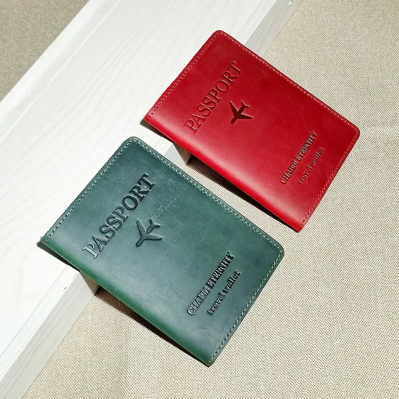 porte-passeport universel pour femmes et hommes, blocage rfid, étui de voyage fin, pochette en cuir véritable, housse de passeport, portefeuille de voyage