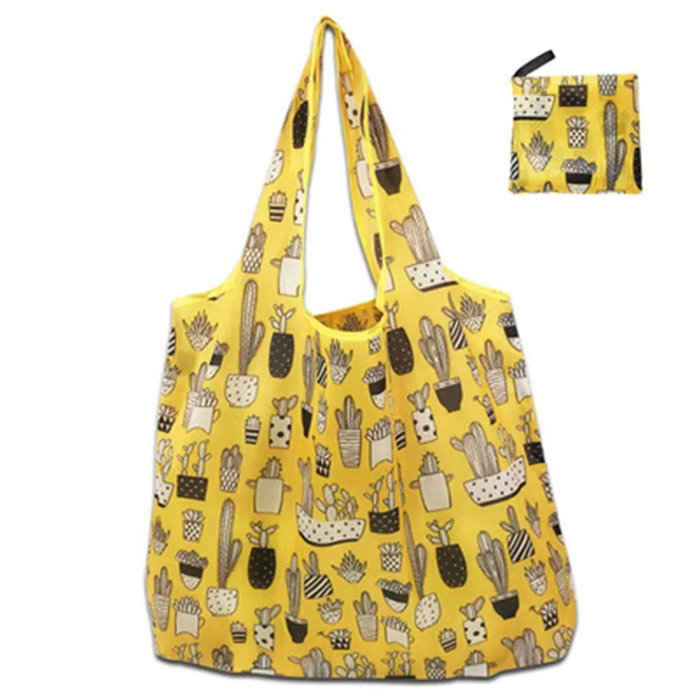 sacs à provisions réutilisables pour femmes, sac fourre-tout pliable, sac d'épicerie pour cuillère à soupe, sacs à main pliants de grande capacité, sac à cosmétiques de maquillage portable, nouveau