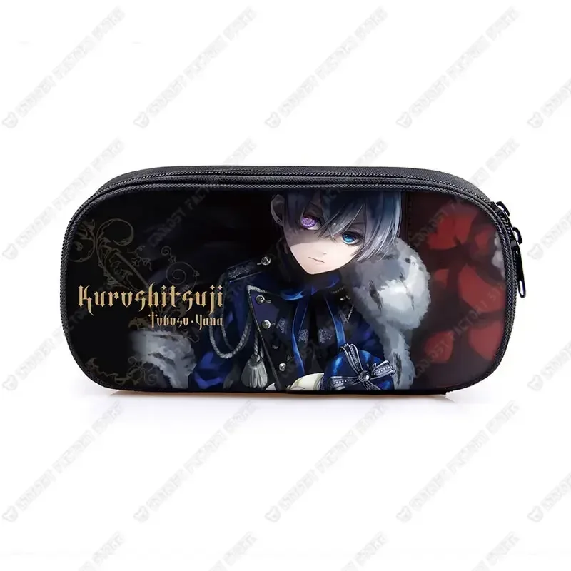 trousse à cosmétiques anime black butler, sac à crayons, sacs de papeterie pour garçons et filles, porte-crayons pour enfants, fournitures scolaires
