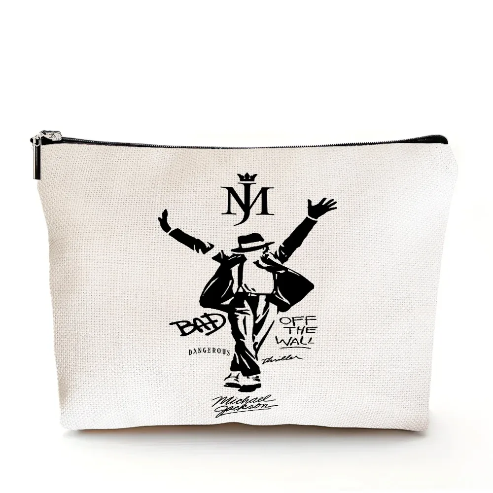 sac à cosmétiques michael jackson, sacs de maquillage double imprimé super star, sac à main de mariage pour femmes, organisateur de voyage pour dames, portefeuille pour enfant