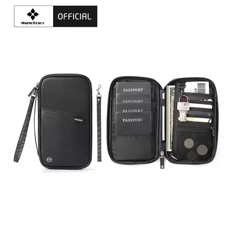 Portefeuille de voyage anti-RFID pour passeports, porte-passeports familial, organiseur de documents multifonctionnel, accessoires de voyage, sac à documents