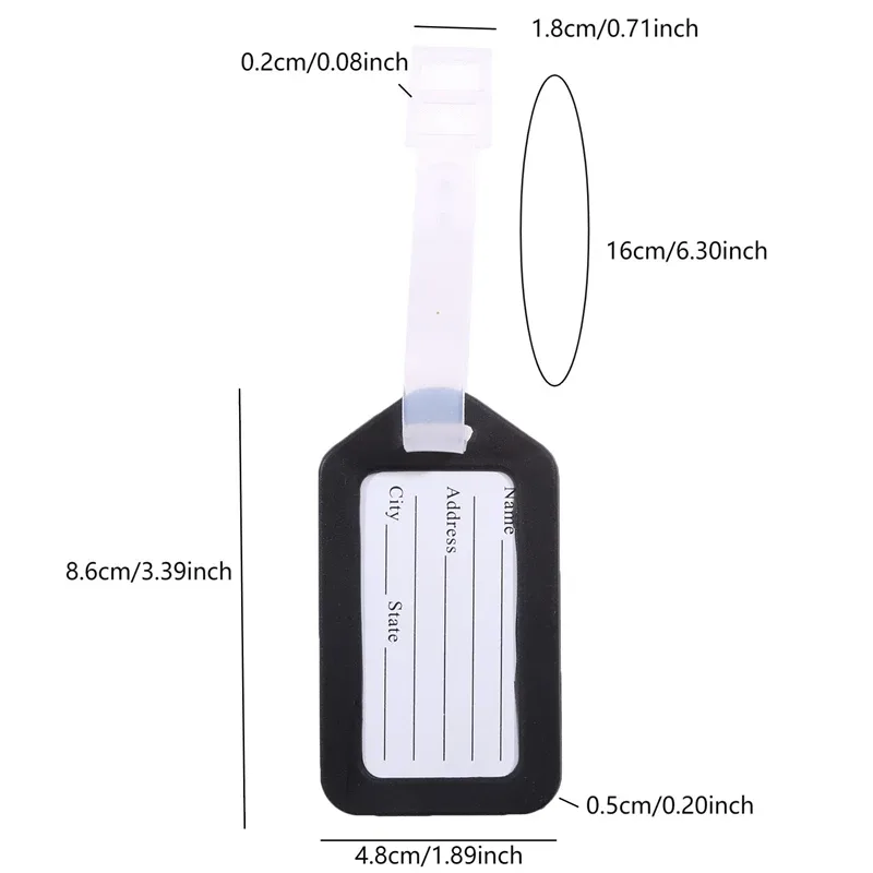 étiquettes de bagage en plastique, étiquette de valise, étiquettes de sac, nom, adresse, étiquette d'identification, accessoires de voyage, 20 pièces