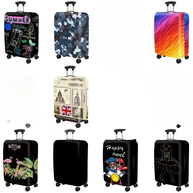 optics elastic world juste de protection pour bagages, fermeture éclair trempée, housses de valise pour sac de 18 à 32 pouces, housse de chariot, accessoires de voyage