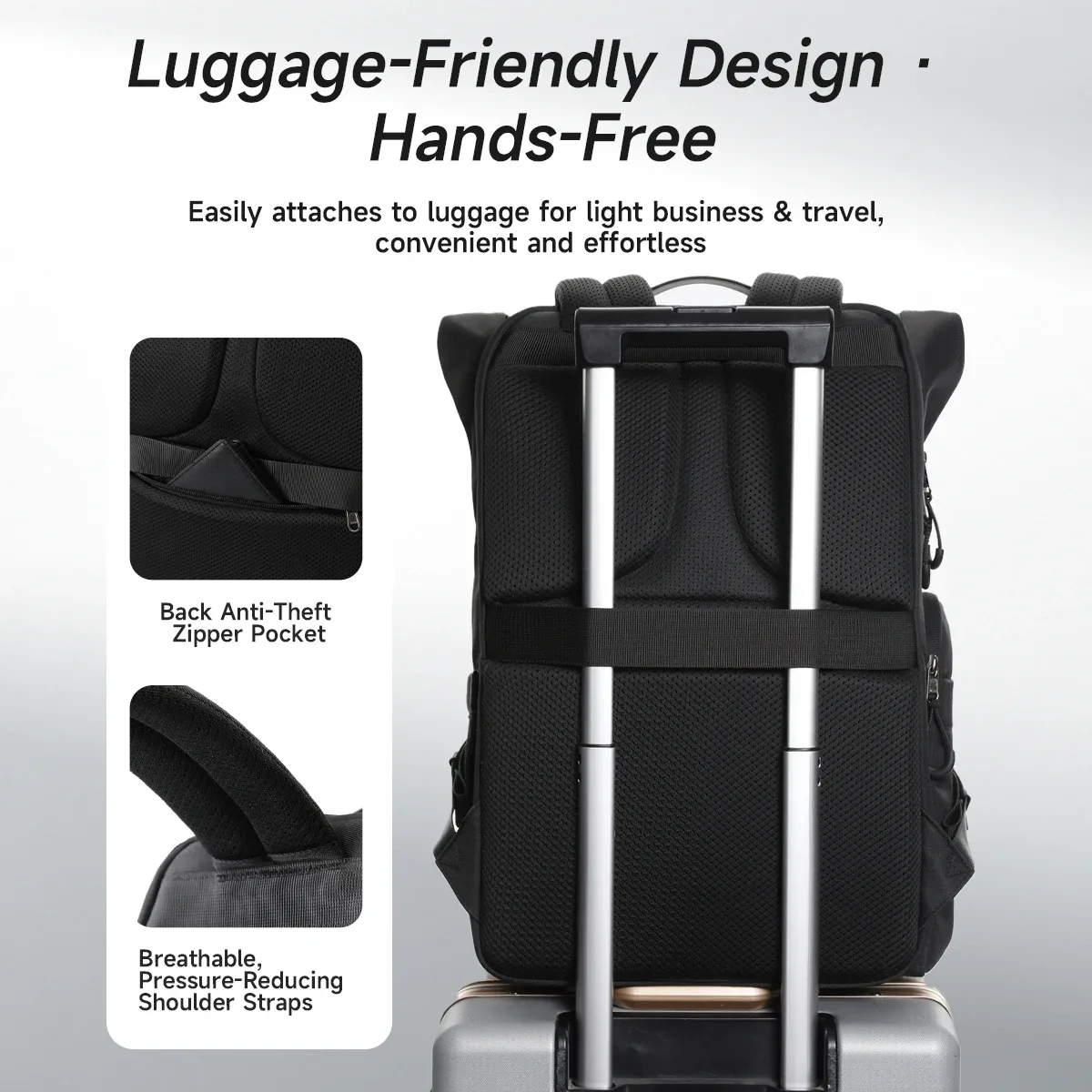 sac à dos de voyage tigernu pour homme, sac à dos imperméable en tpu, sacs pour hommes, sac à dos extensible pour hommes, sacs d'affaires, sac à dos d'école