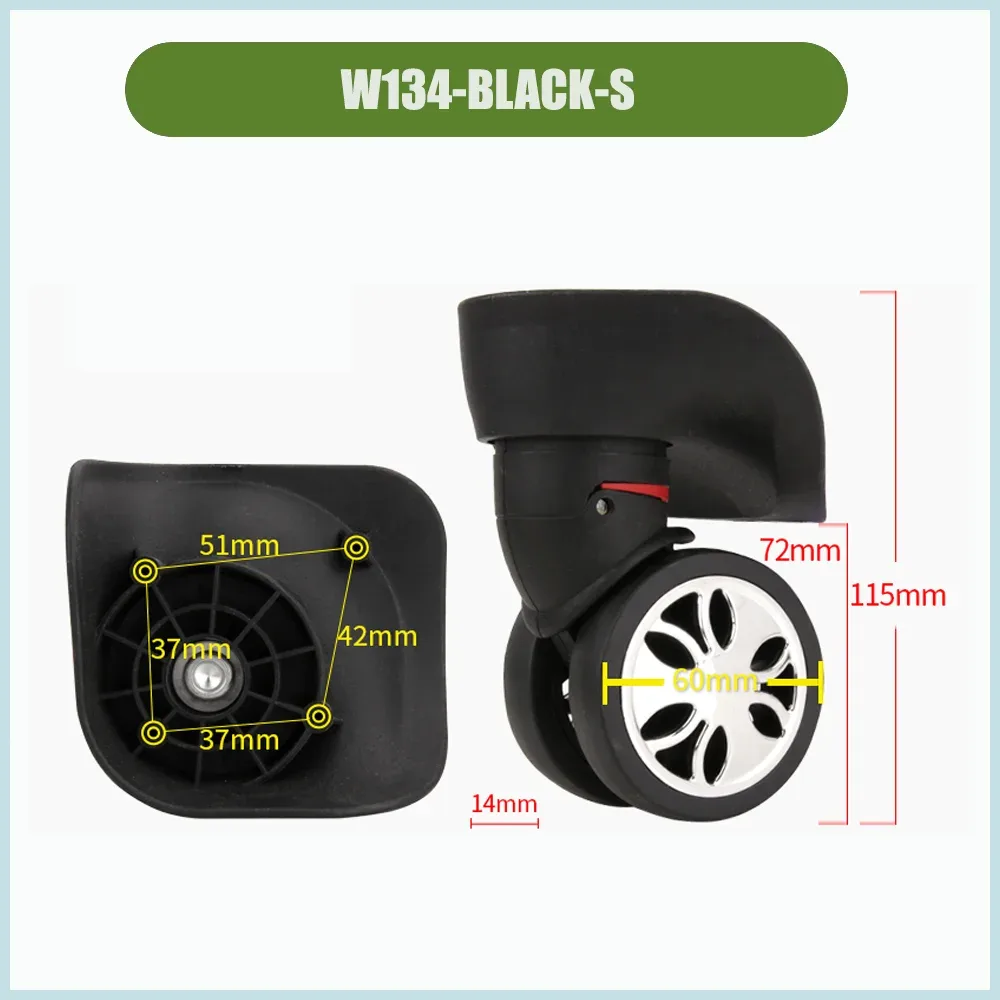 roues de remplacement universelles robustes pour sacs de voyage, roulettes silencieuses pour valises, chariots à bagages, rotation à 360°, durables et rapides
