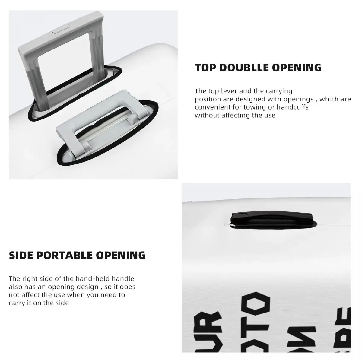 housse de valise personnalisée, protection élastique pour bagages d'affaires et de vacances