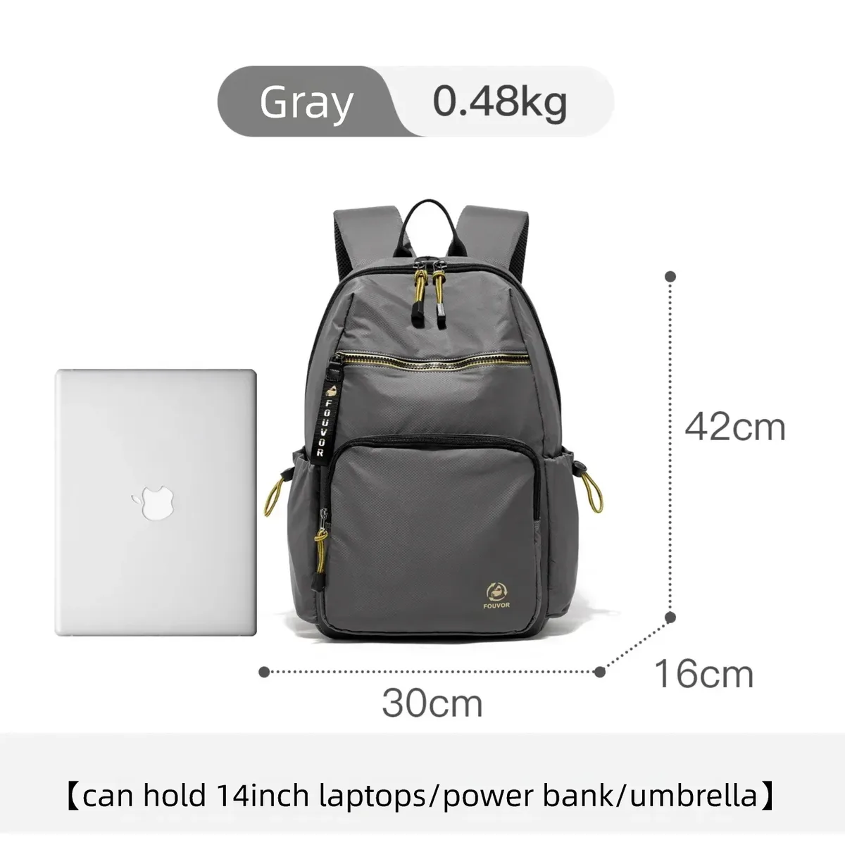 sac à dos grande capacité fouvor en tissu oxford, léger, imperméable, décontracté, pour ordinateur portable, idéal pour les voyages 2930-03 2930-11 2930-08