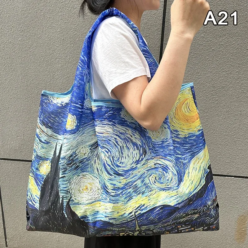 sac de courses pliable, nouvelle mode, sac de rangement d'épicerie réutilisable, sac à main à bandoulière portable en nylon, fourre-tout de voyage