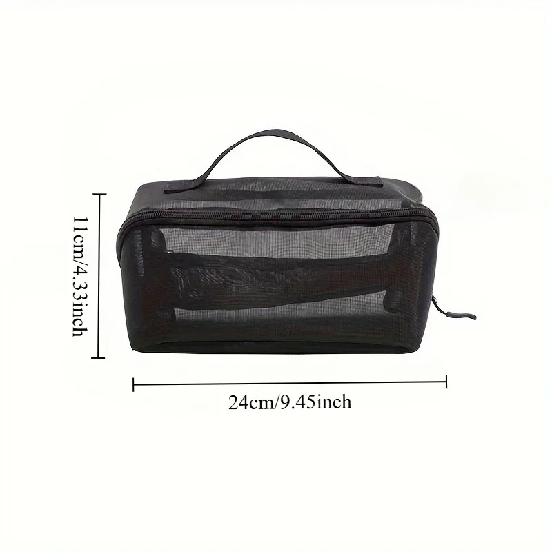 trousse de toilette grande capacité, sac de rangement transparent à fermeture éclair, trousse de toilette de voyage portable et visible