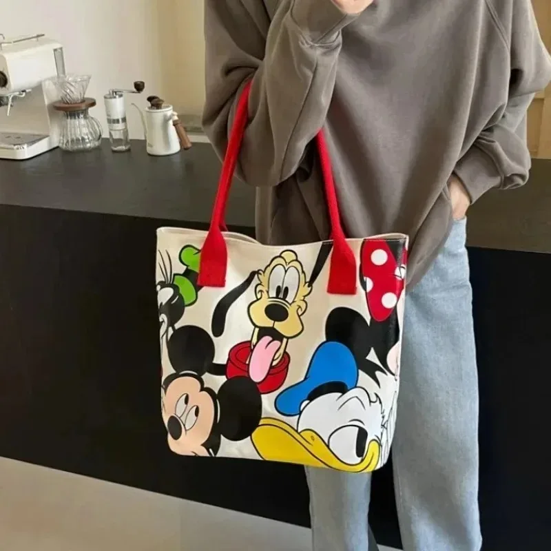 Sacs à main en toile Mickey de haute qualité, différents styles, grande capacité, sac à bandoulière, sac à main tendance pour femmes, sac de shopping