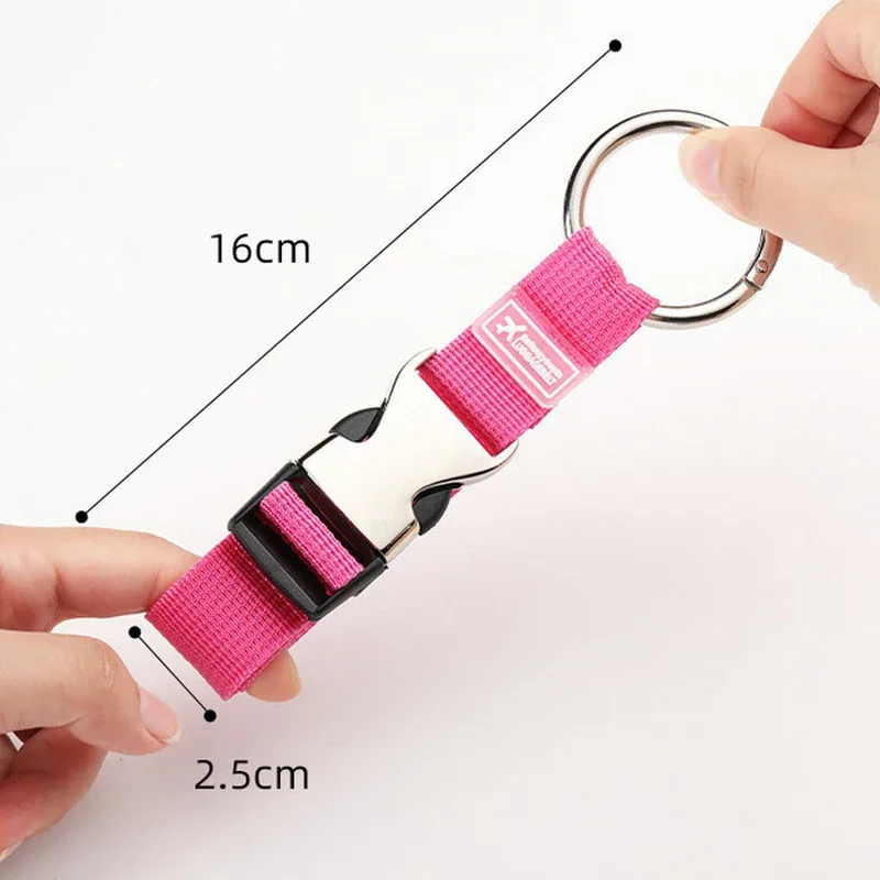 robusta sangle de bagage en nylon 1 pièce avec clip en métal ; ceinture de valises réglable pour un transport facile de sacs