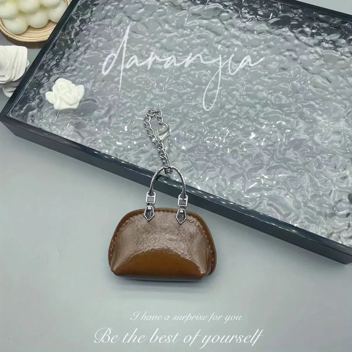 mini petit sac exquis sac pendentif chaîne coquille sac porte-clés sac à bandoulière décoration cadeau créatif bricolage femmes sac accessoire