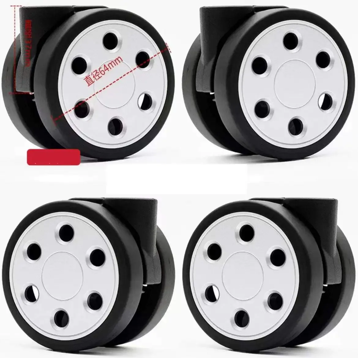 roues de remplacement pour bagages rimowa, roulettes silencieuses portant la charge, réparation de roues universelles pour valises, accessoires de voyage, 4 pièces/ensemble