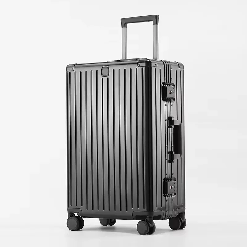 valise de luxe en alliage d'aluminium et de magnésium à 100%, avec roulettes pivotantes, serrure tsa, bagages à roulettes pour femmes, voyage 20/24/26/29 pouces