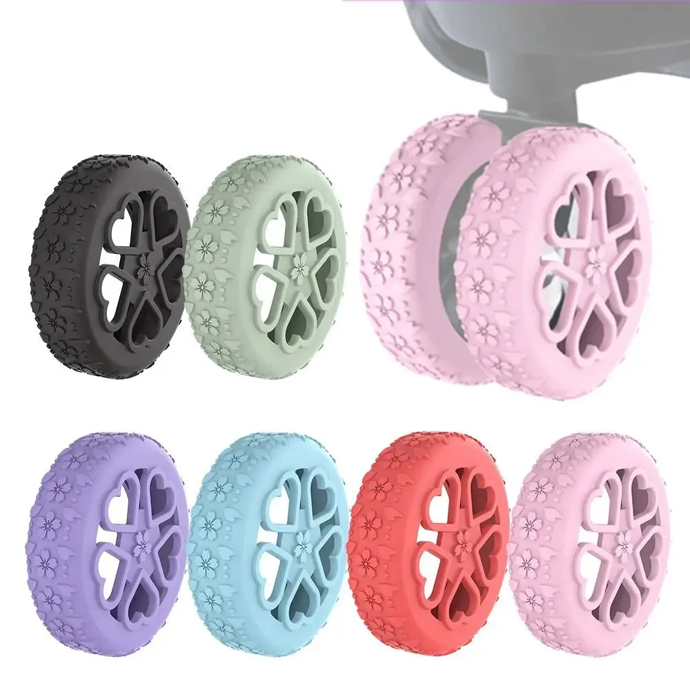 8 pièces de protections en silicone pour roulettes de bagages, anti-bruit, antidérapantes, pour valises, réduisent l'usure des roues