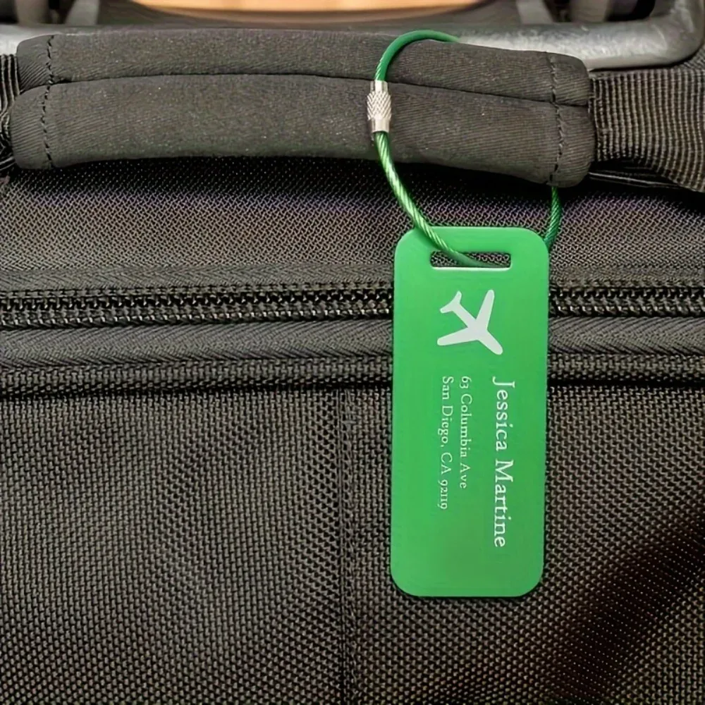 étiquette de bagage en métal personnalisée, étiquettes de bagage sur mesure, porte-clés en métal personnalisé,
