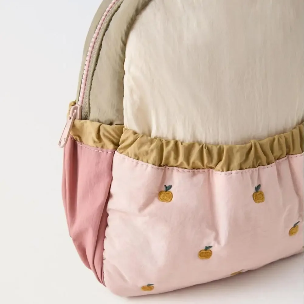 sac à dos portable little apple, sac d'école grande capacité, léger, brodé, sac à main