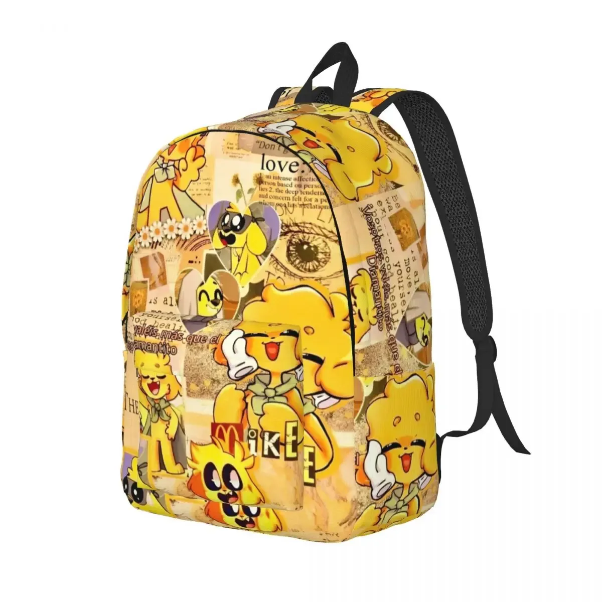 kawaill mikecracked miner sac à dos pour hommes femmes mode anime chiens étudiant travail sac à dos collège toile sacs cadeau