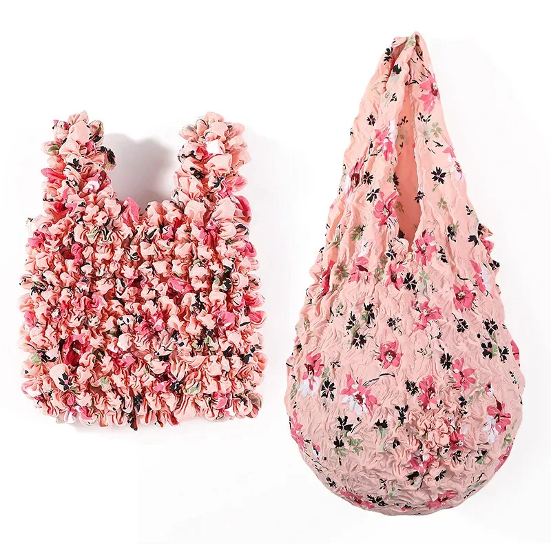 nouveau sac fourre-tout élastique réutilisable mini 1 pièce, grande capacité, sac à bandoulière portable, sac de rangement