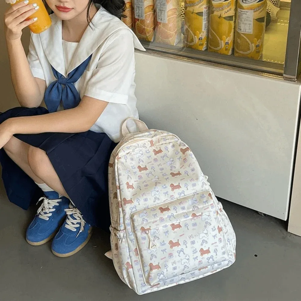 sac à dos pour chien en nylon kawaii, grande capacité, style coréen, sac d'école pour étudiants, sac de voyage, sac à main, sac à bandoulière pour adolescents