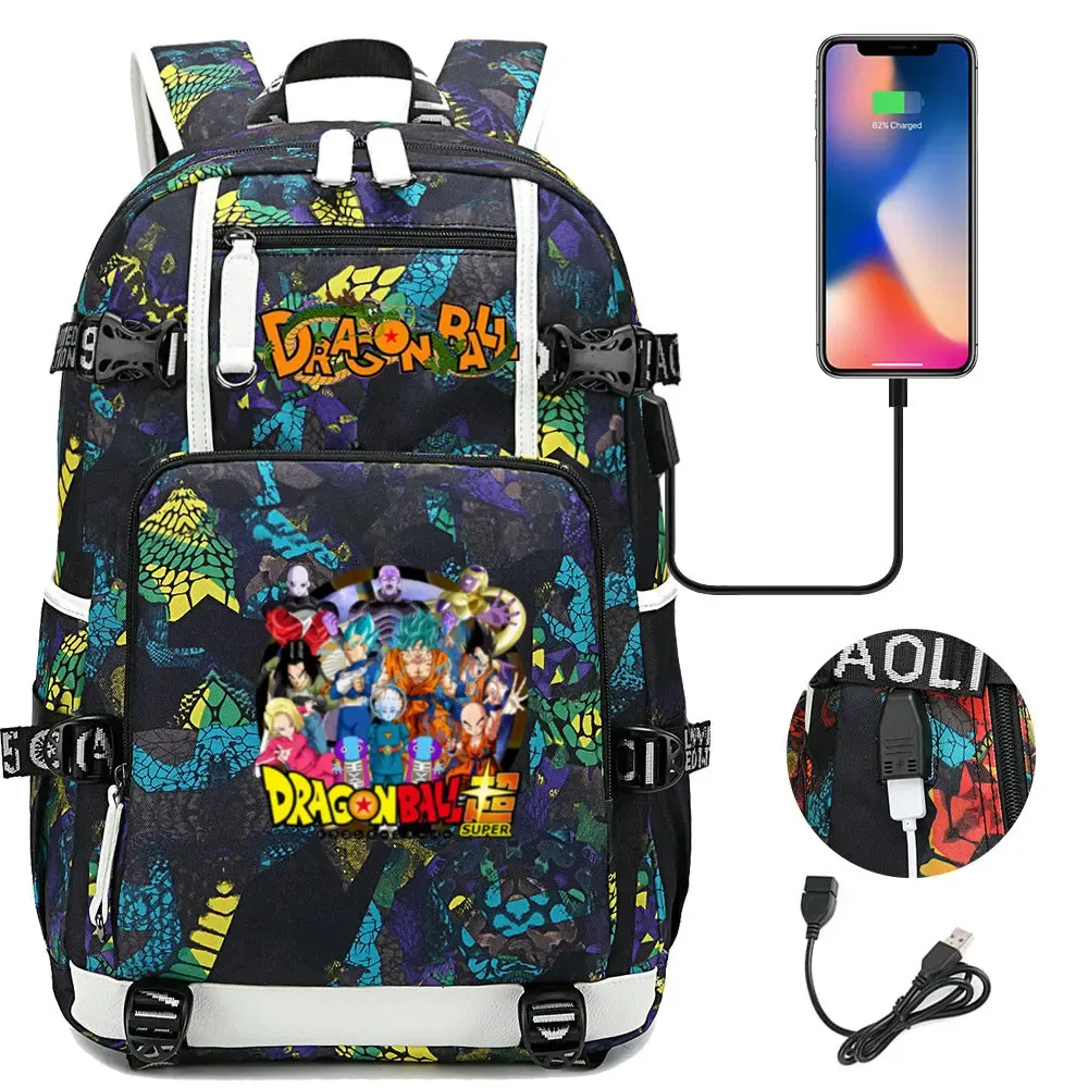 sac à dos camouflage dragon ball - sac d'école grande capacité pour étudiants, sac à dos pour enfants, sac de voyage en plein air pour garçons