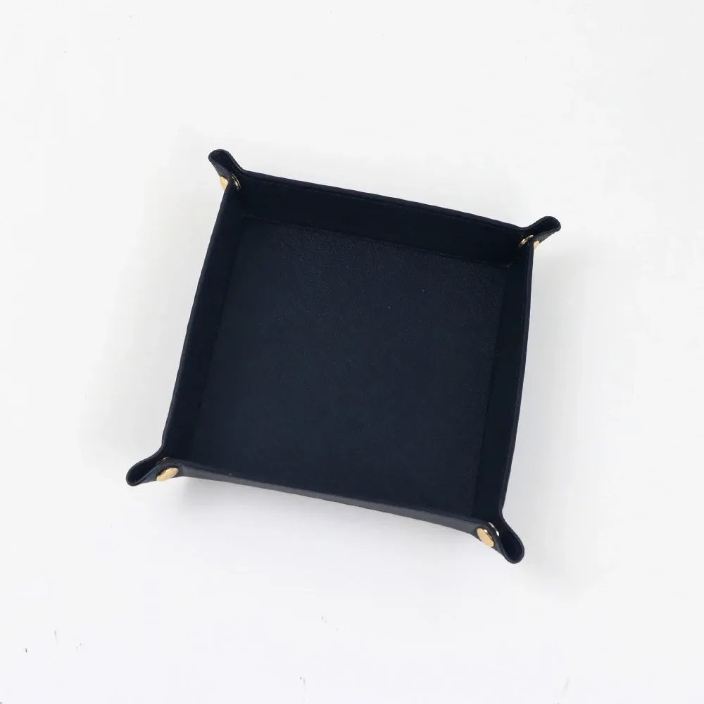 ensemble de boîtes de rangement en cuir pu personnalisables, organiseur de rangement pour la maison, clés, cosmétiques, bijoux, plateau de rangement de petite taille