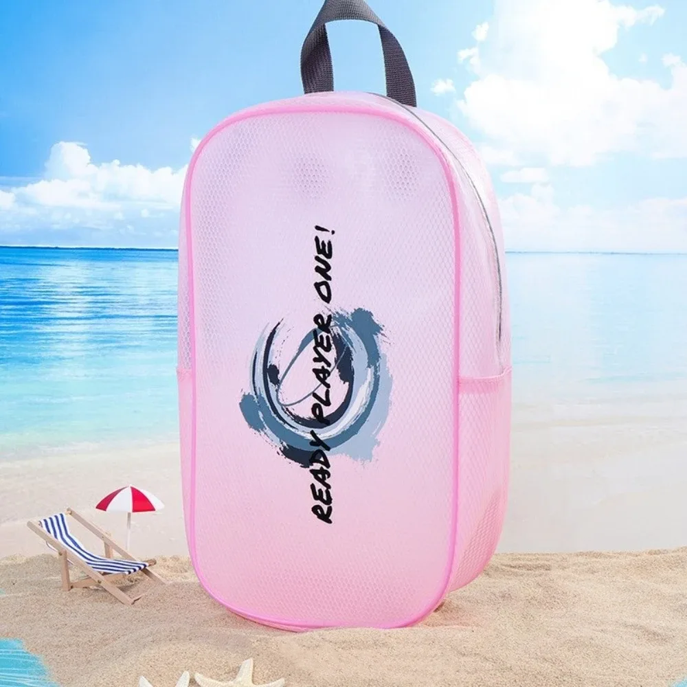 sac de rangement portable étanche avec fermeture éclair, grande capacité, sac à cosmétiques translucide, couleur unie, facile à nettoyer, sac de natation